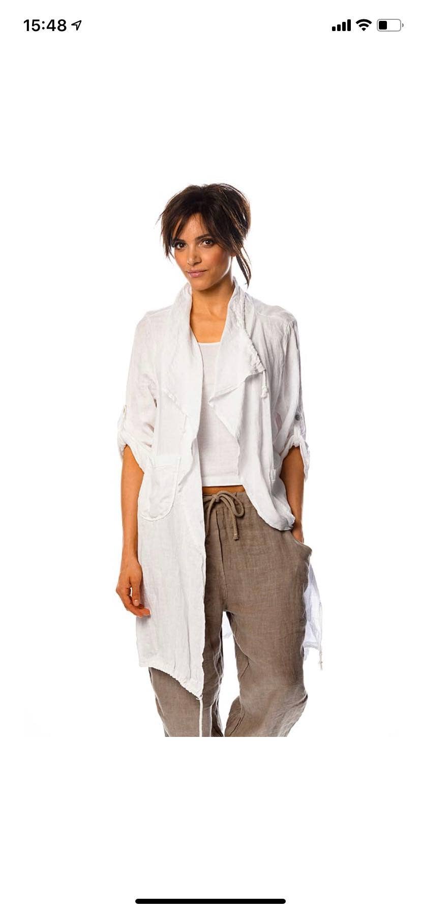 LÉA & LUC - Wholesale Outerwear Vest - Women's - 100% Linen Vest REF. 967932