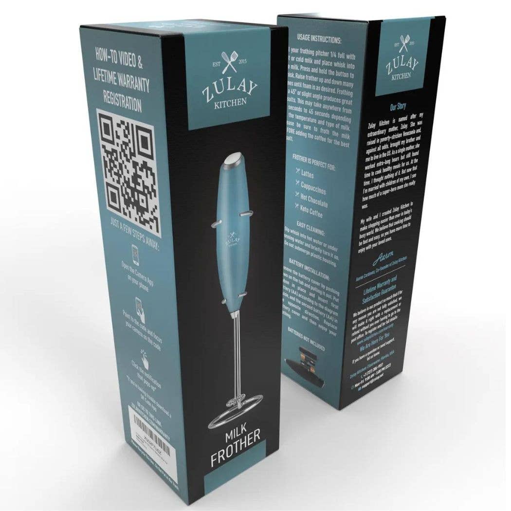 Zulay Kitchen - Wholesale Kitchen Tool/Gadget - Powerful Handheld Milk Frother - With Stand15