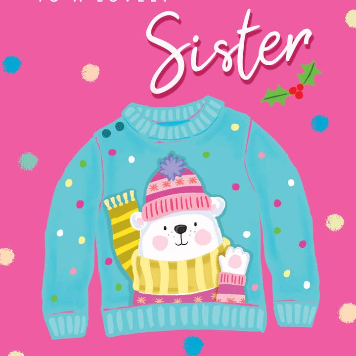 Piccadilly Greetings - Wholesale Christmas card - Christmas Card, Sister, Xmas jumper0