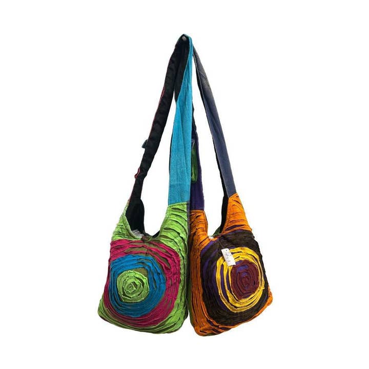 Baumwolle Razer Cut Circle Mönch Stil Schultertasche für den Großhandel von Shop Therapy