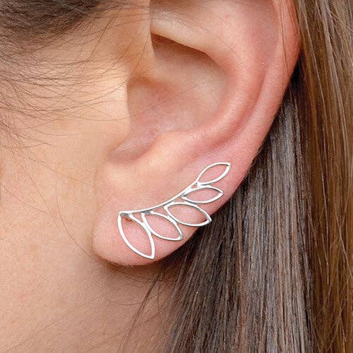 Fairtrade-Ohrstöpsel aus silberfarbenem Blattsilber für den Großhandel von Style Coop