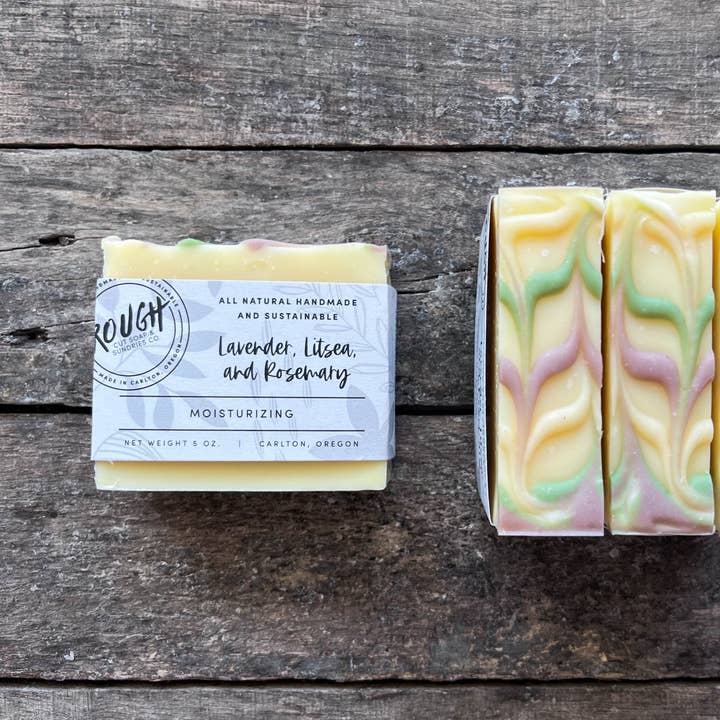 Lavender, Litsea & Rosemary for wholesale by Rough Cut Soap and Sundries