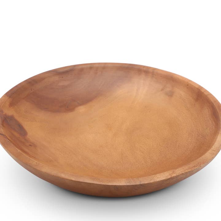 Calabash Round Acacia Wood Salad Bowl for wholesale by Arthur Court