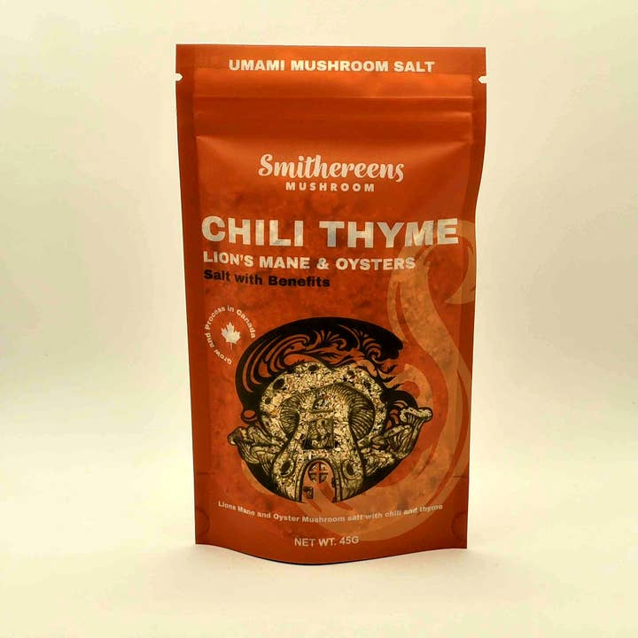 Sel à la crinière de lion et aux pleurotes - Chili et thym pour la vente par Smithereens Mushroom