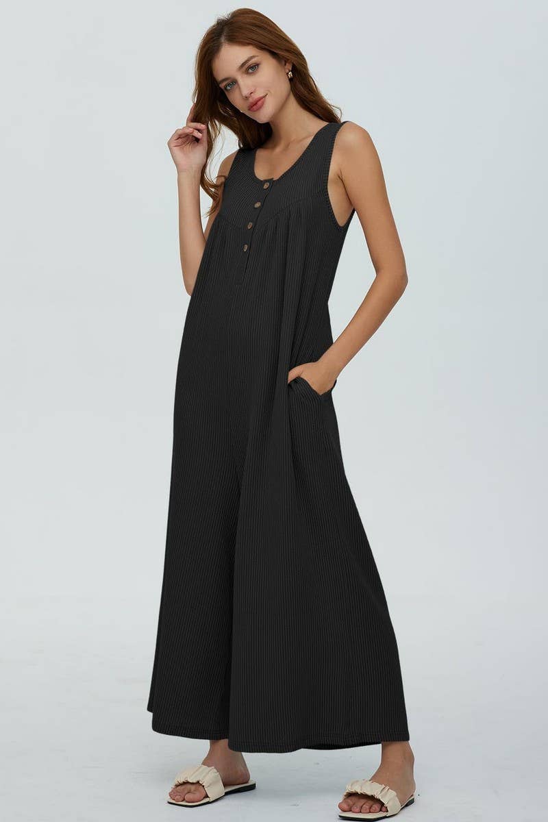 NINEXIS - Wholesale Jumpsuit - Women's - CWSJS0720_SOLID COLOR CASUAL LOOSE POCKET JUMPSUIT13