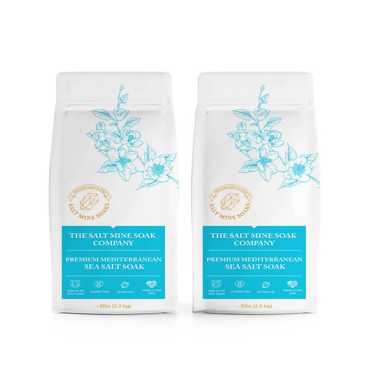 The Midwest Sea Salt Company - Vendita all'ingrosso Sali da bagno - Tea Tree Premium Mediterranean Sea Salt Soak - Personalizzato - 5lb