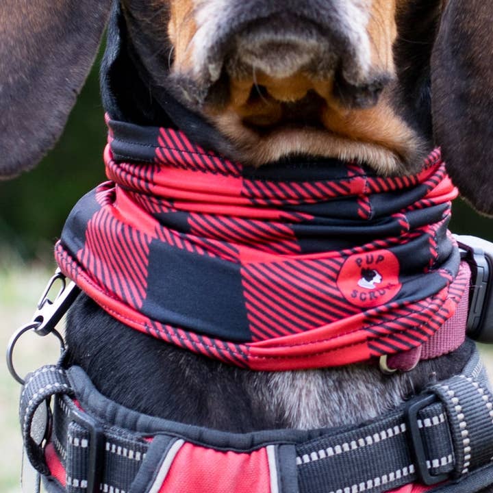 Buffalo Plaid Pup Scruff for engroshandel hos Pup Scruffs