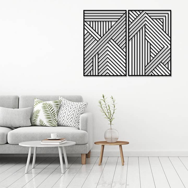 Art mural en ligne, décoration intérieure géométrique moderne pour la vente par benjashop