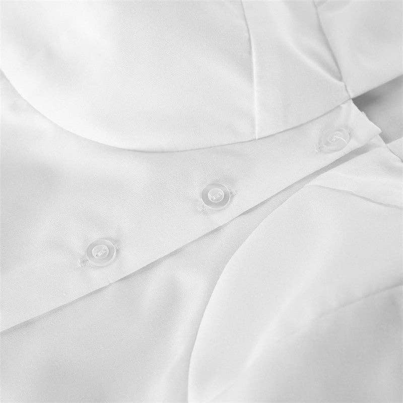 Sheer Trend - Wholesale Button Down Shirt - Women's - Solid Color Poplin Shirt8