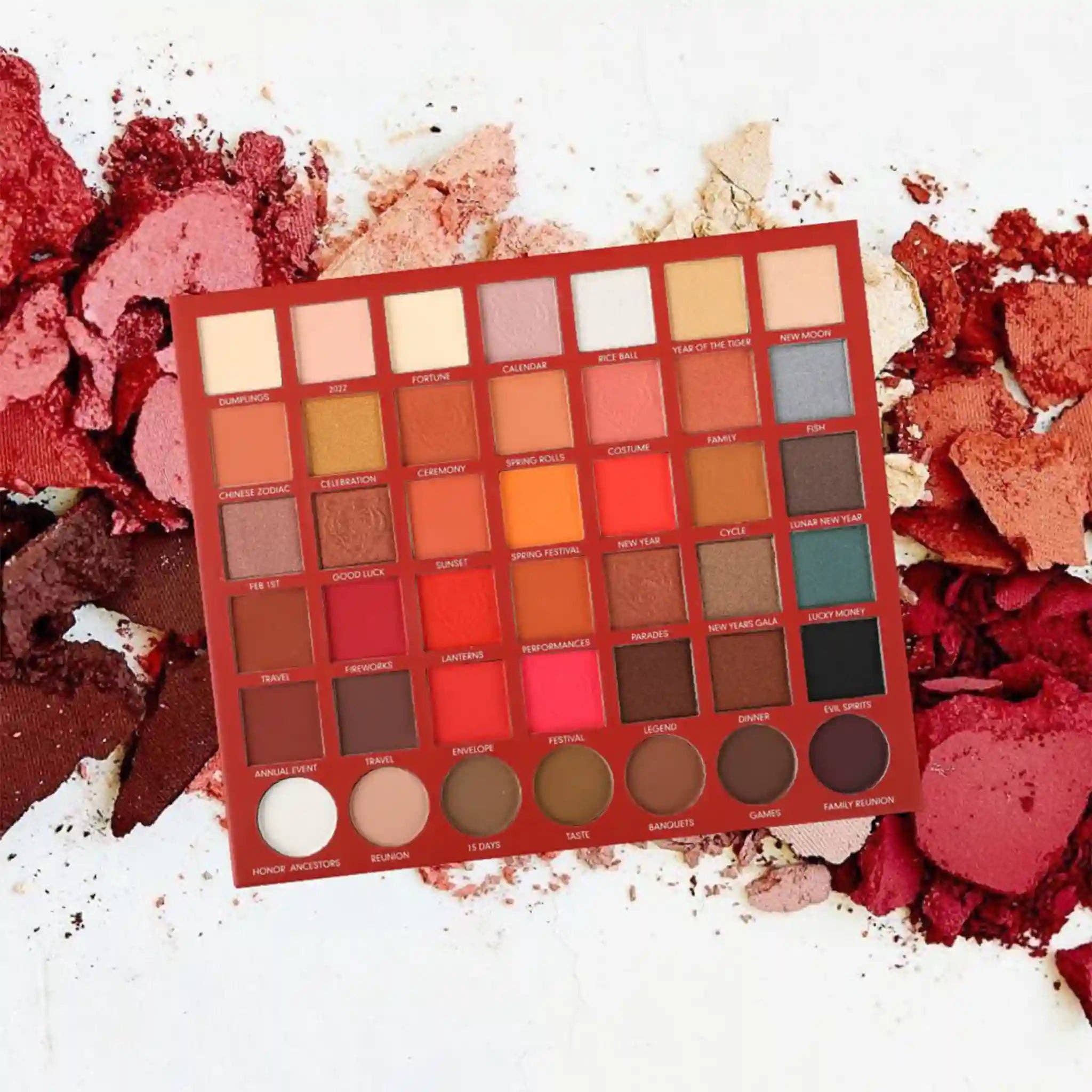 Efon International Corp. – Großhandel Lidschattenpalette – Tiger Eyes - 42 Farbduo-Finish Lidschatten-Make-up-Palette12