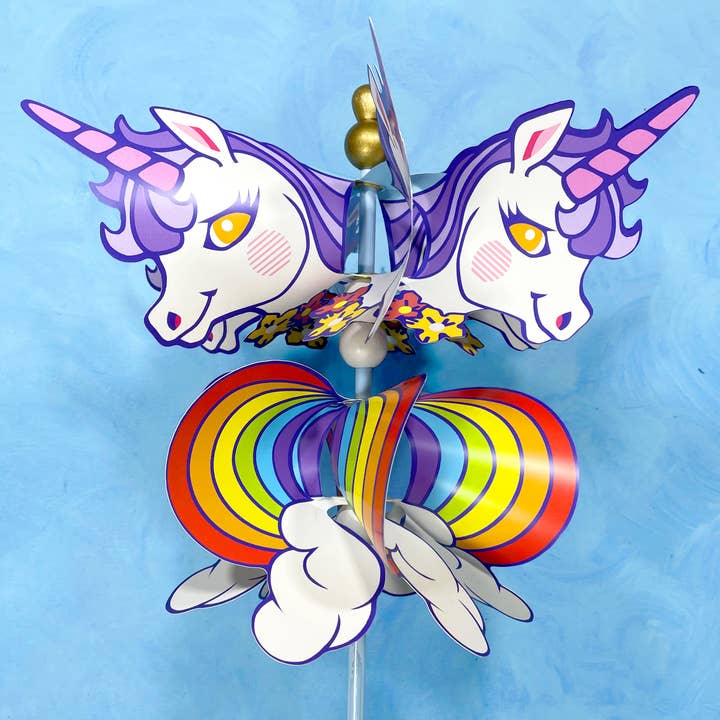 Einhorn-Pirouetten-Windrad-Windmühlen-Ventilator für den Großhandel von Paper Arboretum