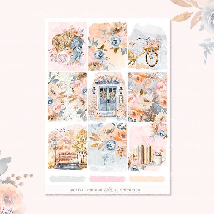 Bright Fall - planlægger klistermærkesæt for engroshandel hos Hello Petite Paper