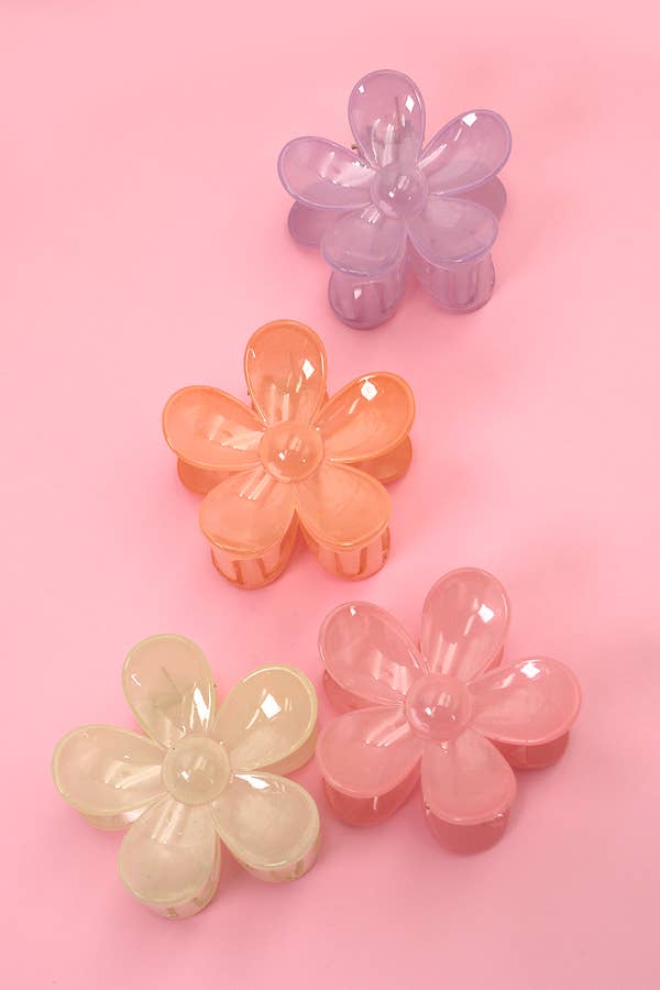 JOSSLYN by wall to wall - Wholesale Hair Clip - Women's - OVERSIZE MATTE FLOWER HAIR CLAW CLIPS | 40H45918