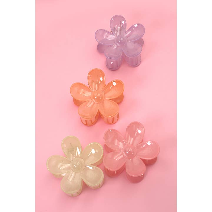 JOSSLYN by wall to wall - Wholesale Hair Clip - Women's - OVERSIZE MATTE FLOWER HAIR CLAW CLIPS | 40H45918