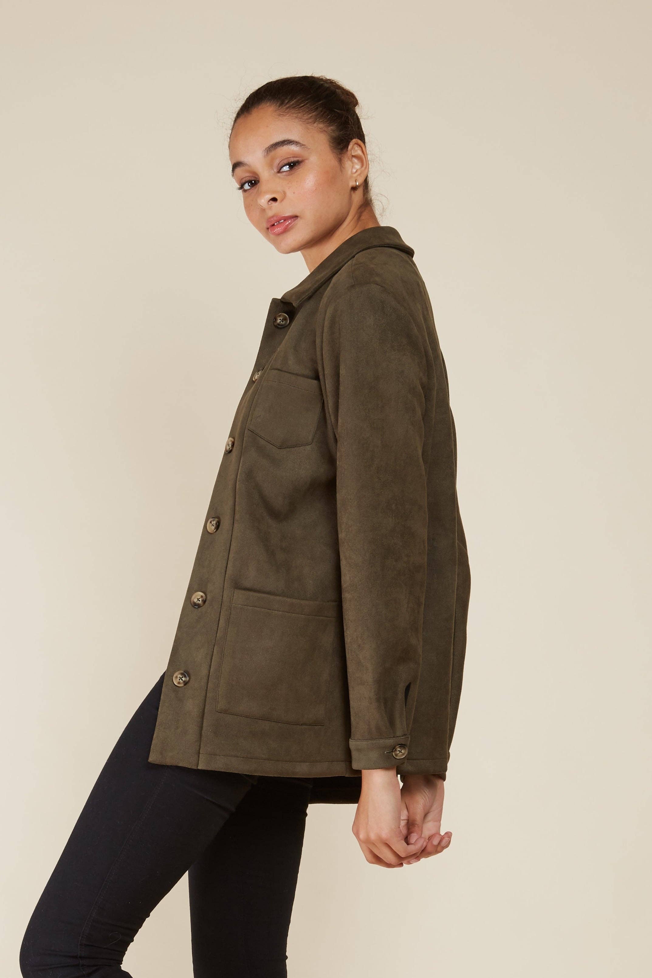 Andy & Lucy - Wholesale Jacket - Women's - VERA - Workers' style jacket in soft suede11