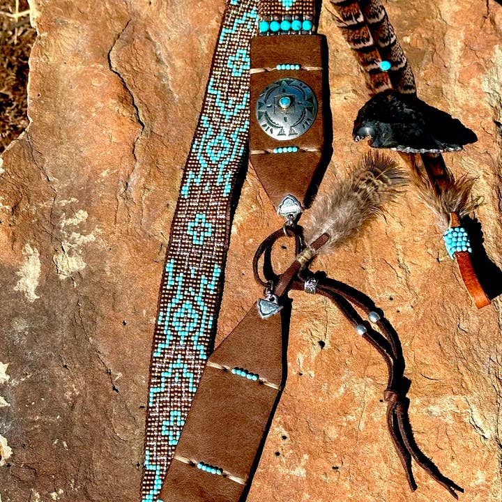 Fleurdesignz Western Jewelry - Wholesale Hat Accessory - Women's - Turquoise Hatband; Silverthorne