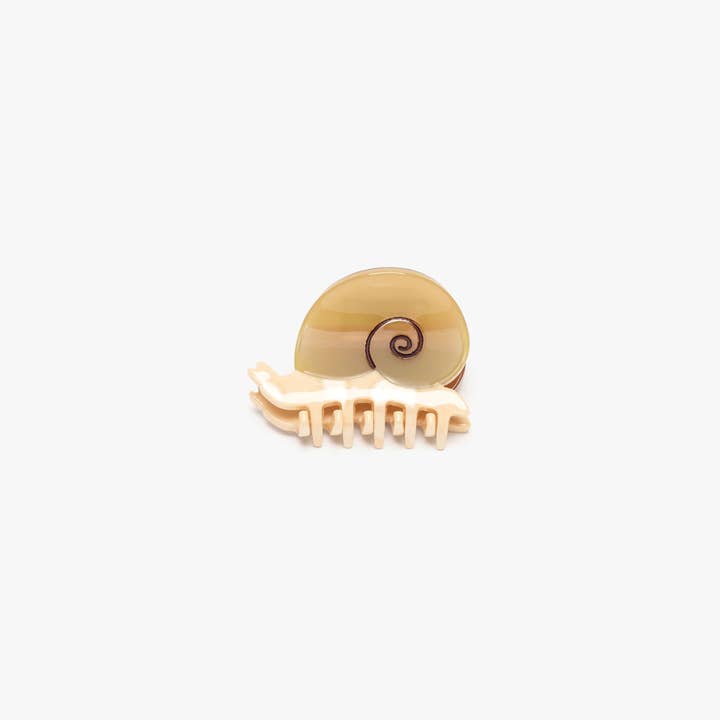 WINONA IRENE - Wholesale Hair Clip - Women's - Mini Snail Hair Claw Clip Accessory in Sand Acetate