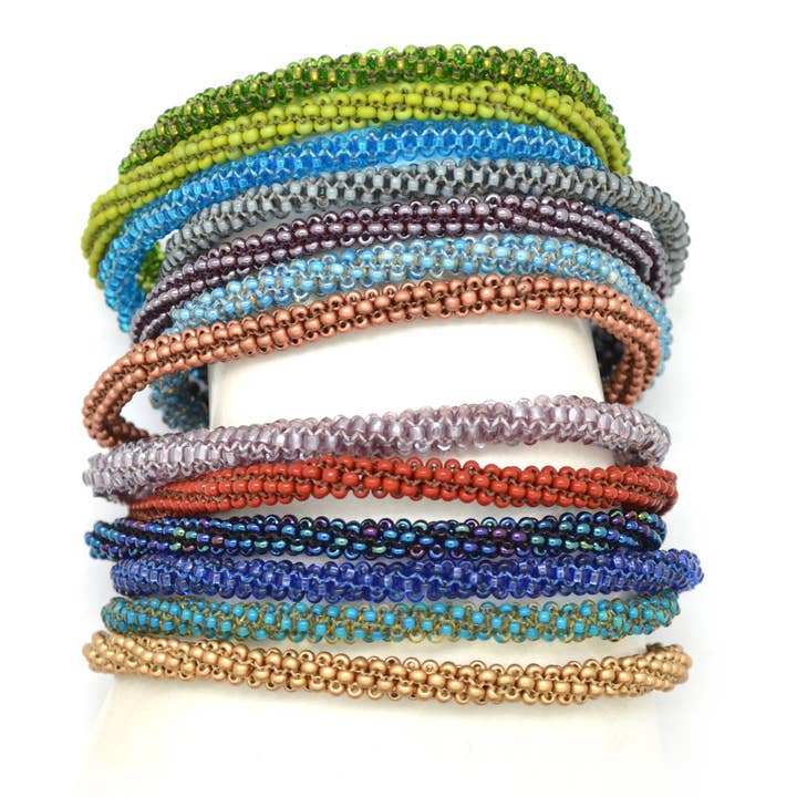 Colorful Beaded Skinny Stacking Friendship Bracelets for wholesale by Dunitz & Company