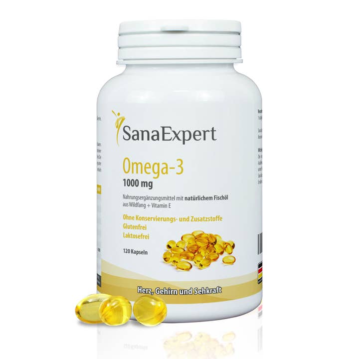 SanaExpert Omega-3, capsule di pesce, 120 pezzi per la vendita all'ingrosso da parte di SanaExpert GmbH