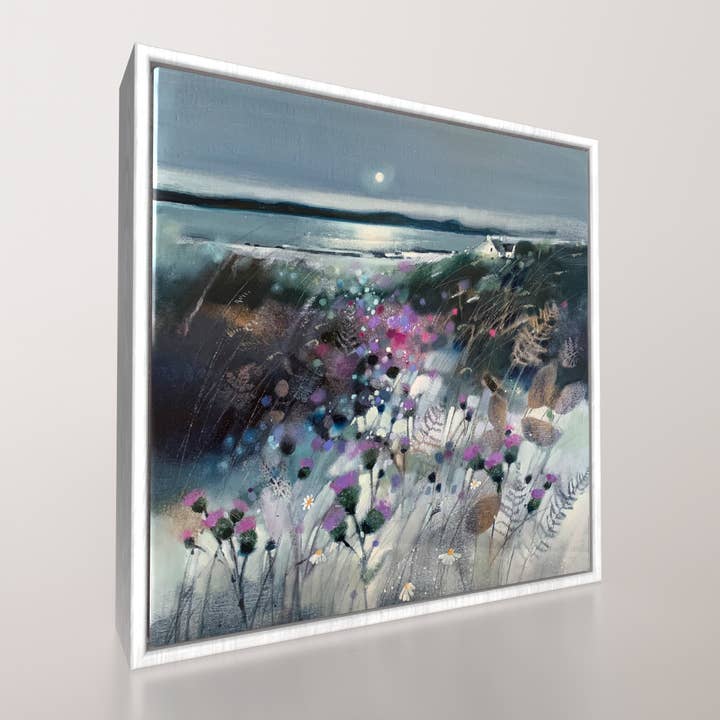 Emma S Davis Artist – wholesale Art print – 'Thistles, Kintyre'- Framed Ceramic Tile Art Print
