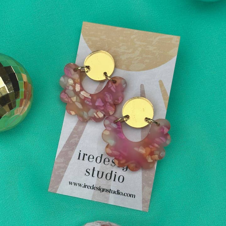 Emmeline Earrings| Showgirl Confetti for wholesale by IreDesign Studio