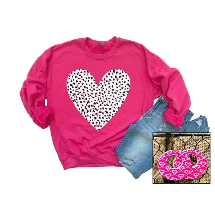 Felpa Grunge Heart Valentine per la vendita all'ingrosso da parte di Southern Attitude Designs Inc