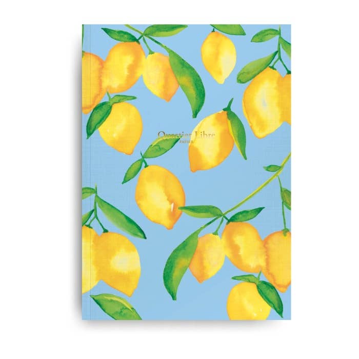 Lemon Notebook Free Quarter – Notizbuch mit Zitrusmotiven für den Großhandel von Quartier Libre Papier
