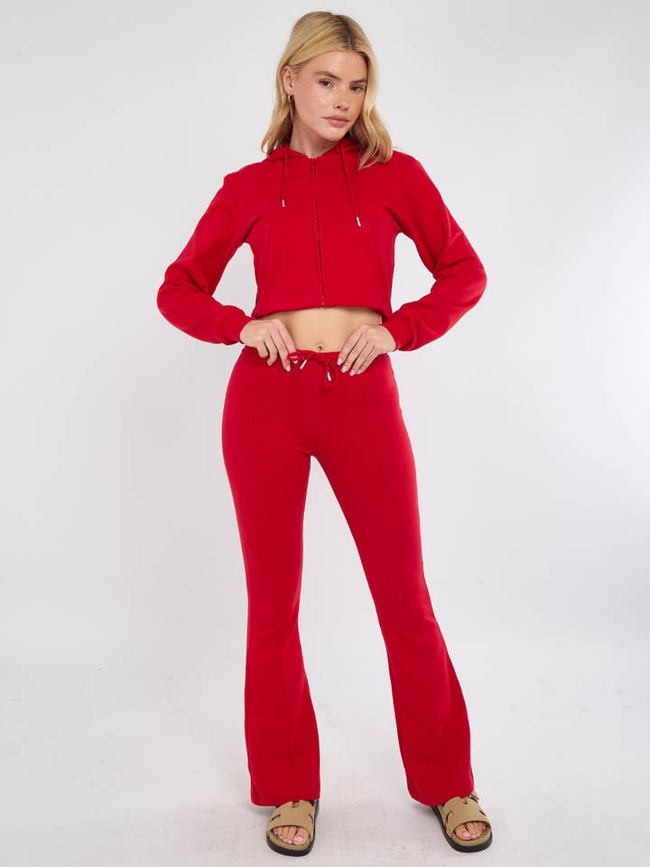 AX Labels - Wholesale Lounge Set - Women's - Interlock Cropped Zip Hoodie and Flared Trouser Set52