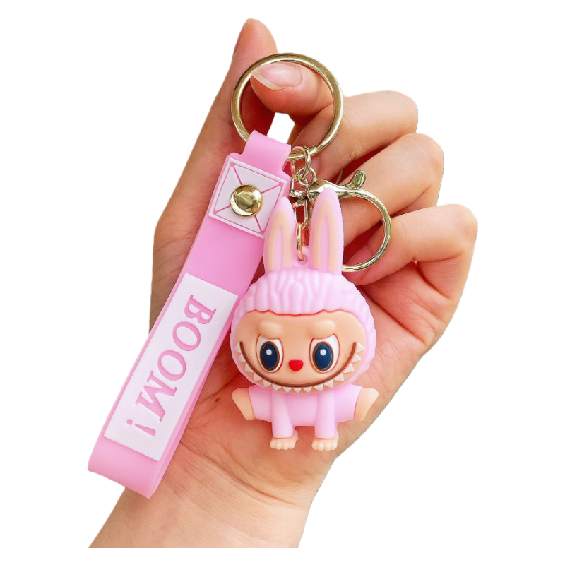 Auraquise - Vente Porte-clés – enfant - Porte-clés en silicone Monster Cozy Yoga Charm mignon dessin animé5