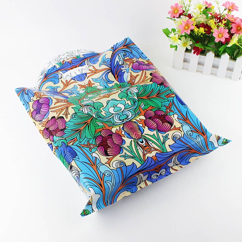 ByHome – Engroshandel Gavepose – 50 stk., farvet glas mønster blomster linjekunst PVC gavepose4