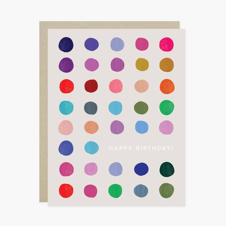 Biglietto di Compleanno con Punti Colorati per la vendita all'ingrosso da parte di Barone and Co.