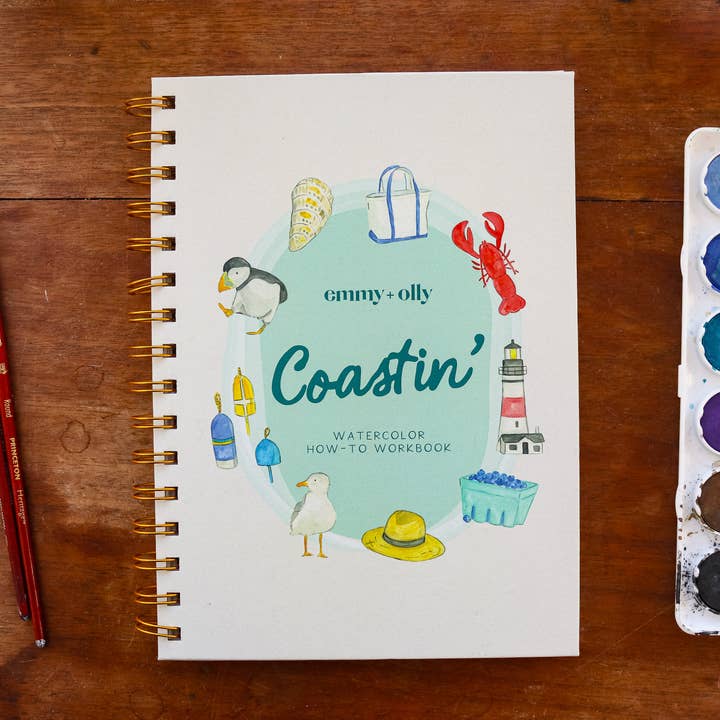 Coastin’ – Um Caderno de Exercícios de Aquarela por atacado de emmy+olly