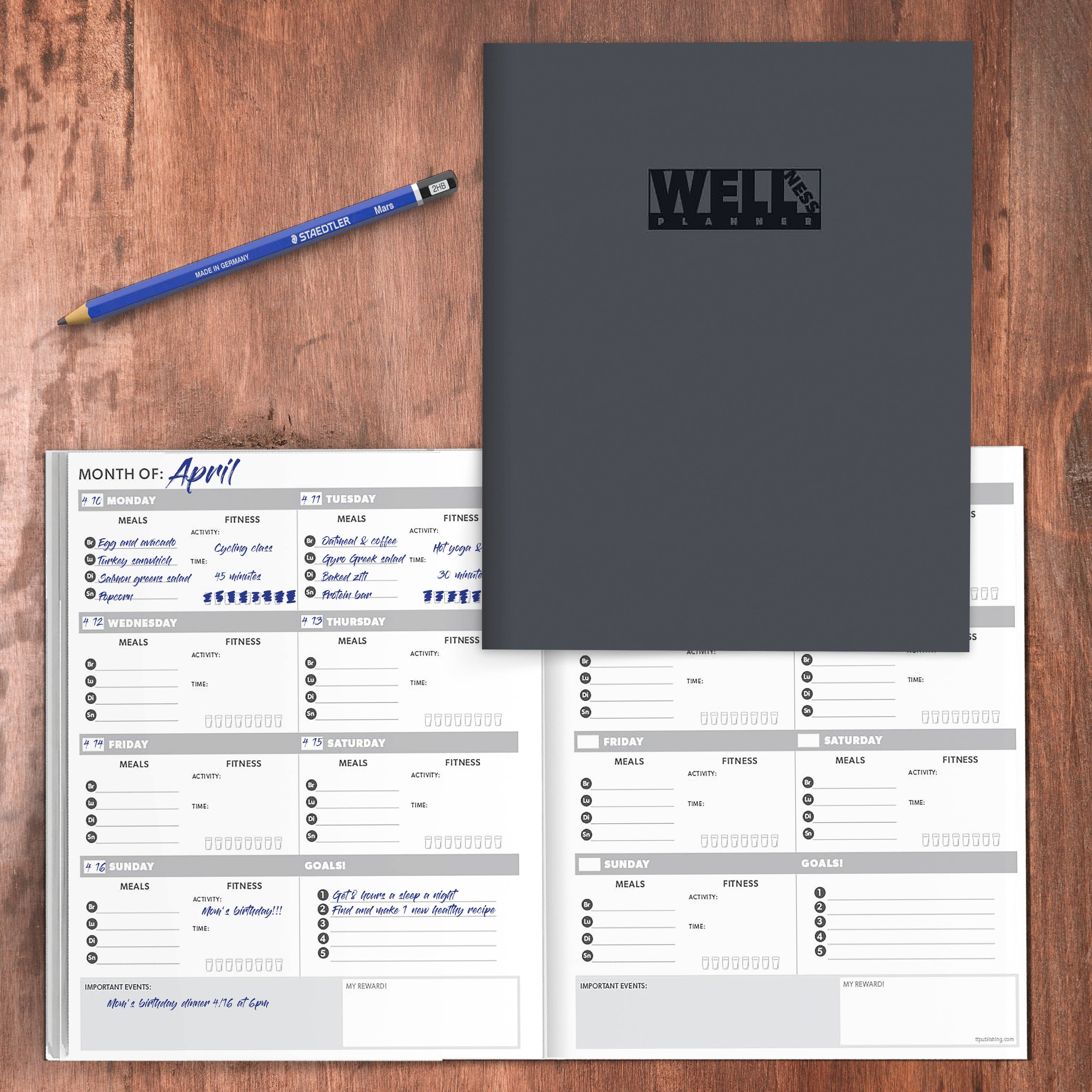 TF Publishing - Paper Goods - Wholesale Calendar - Food & Fitness Wellness Planner3