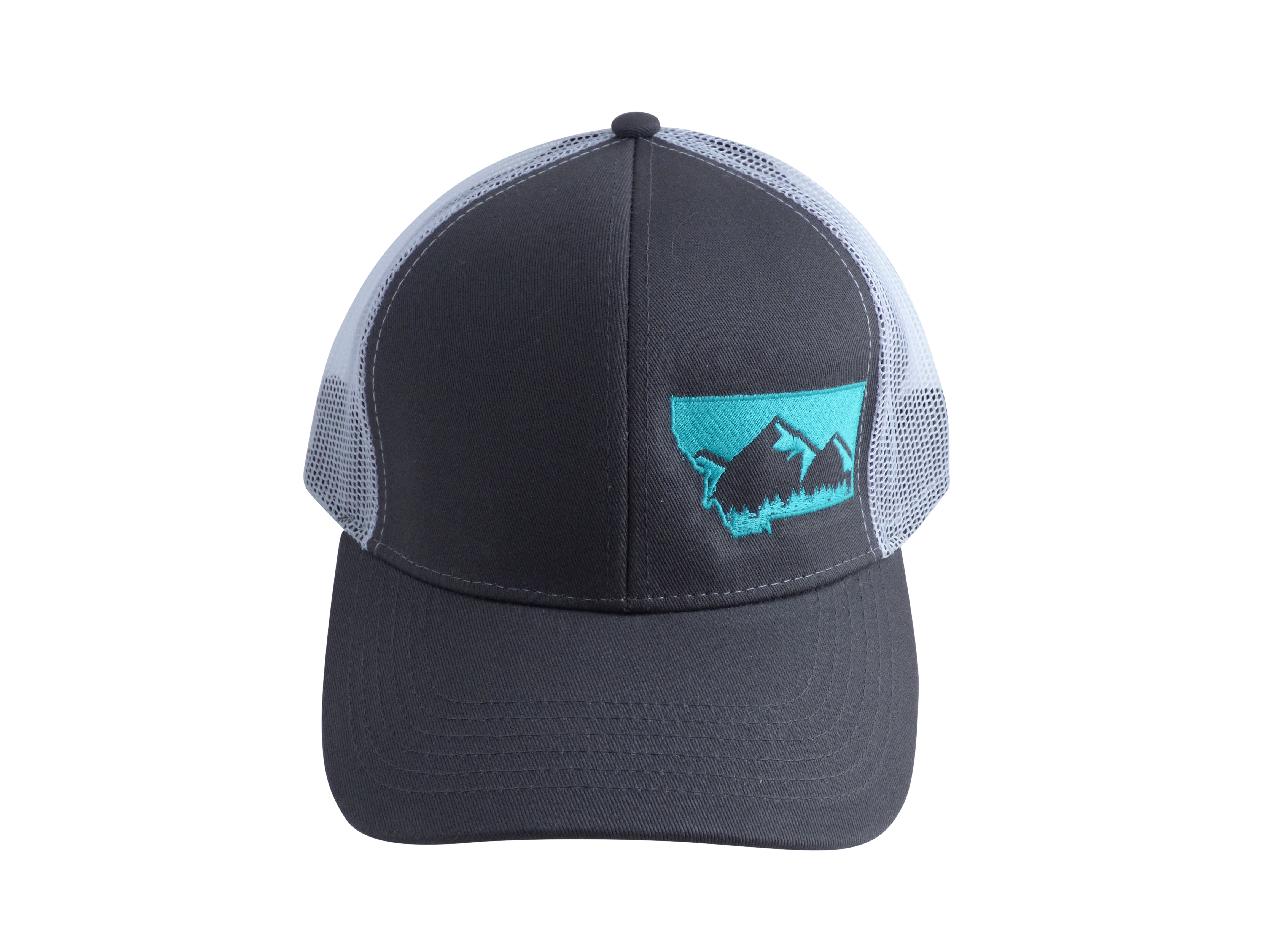 Montana Tees - Venta al por mayor Gorra trucker - Unisex - Gorro MT de carbón y verde azulado1