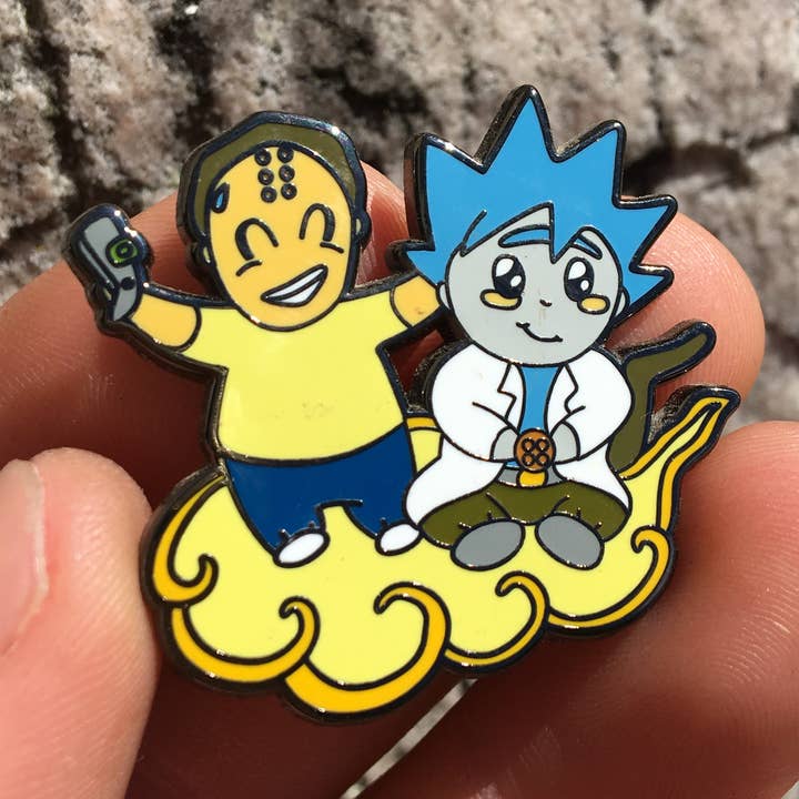 Épingle Krillin Nuage Magique – 3,8 cm | Mashup d'Anime Drôle pour la vente par Mushroom Kingdom Pins
