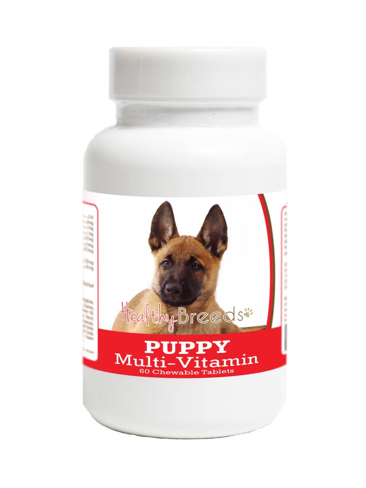 Tablette multivitaminée pour chiot malinois belge 60 Count pour la vente par Healthy Breeds