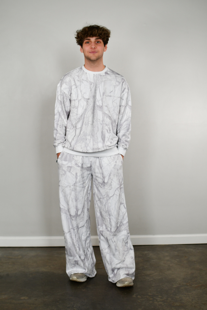 TooLooLah - Wholesale Sweatshirt - Women's - Baseline Crewneck Sweatshirt - White Camo2