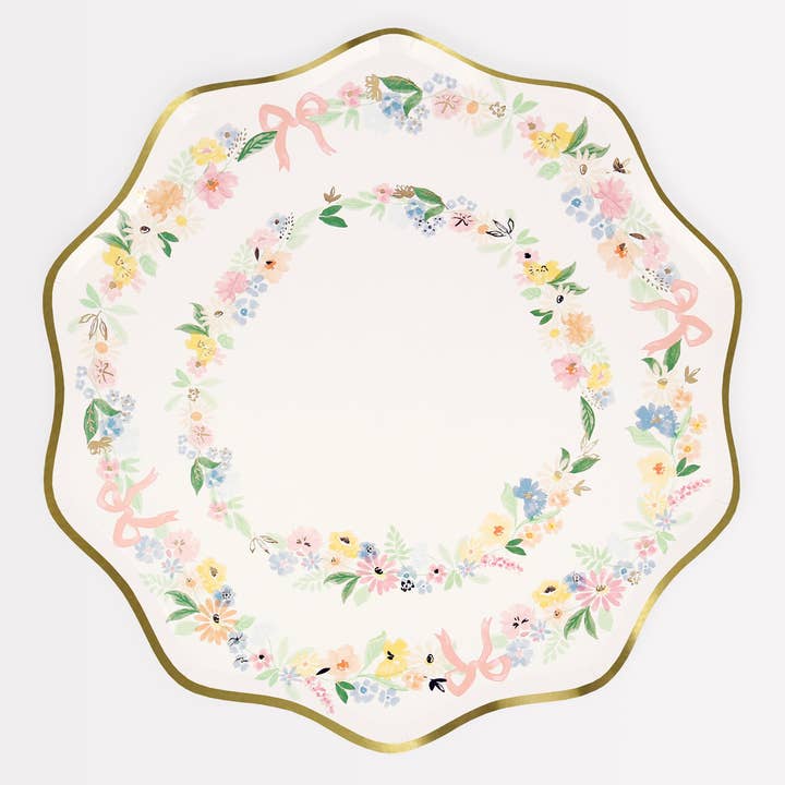 Elegant Floral Dinner Plates for wholesale by Meri Meri