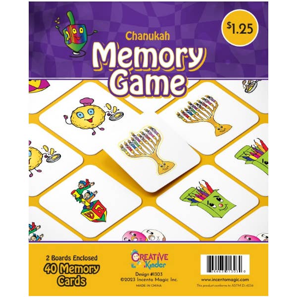1303 Chanukah Themed Memory Matching Game for wholesale by IncentoMagic