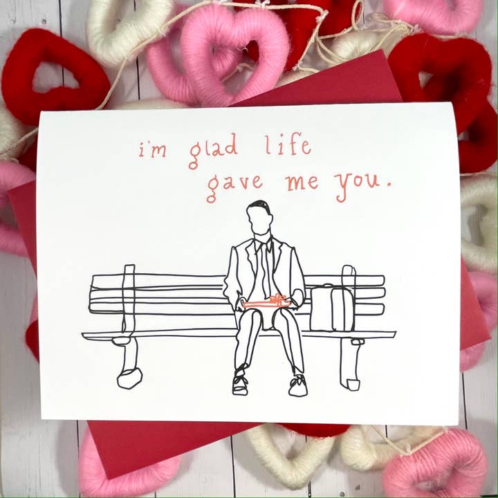 Forrest Gump - Doos met chocolaatjes Valentines Card voor wholesale door Paper Vibes