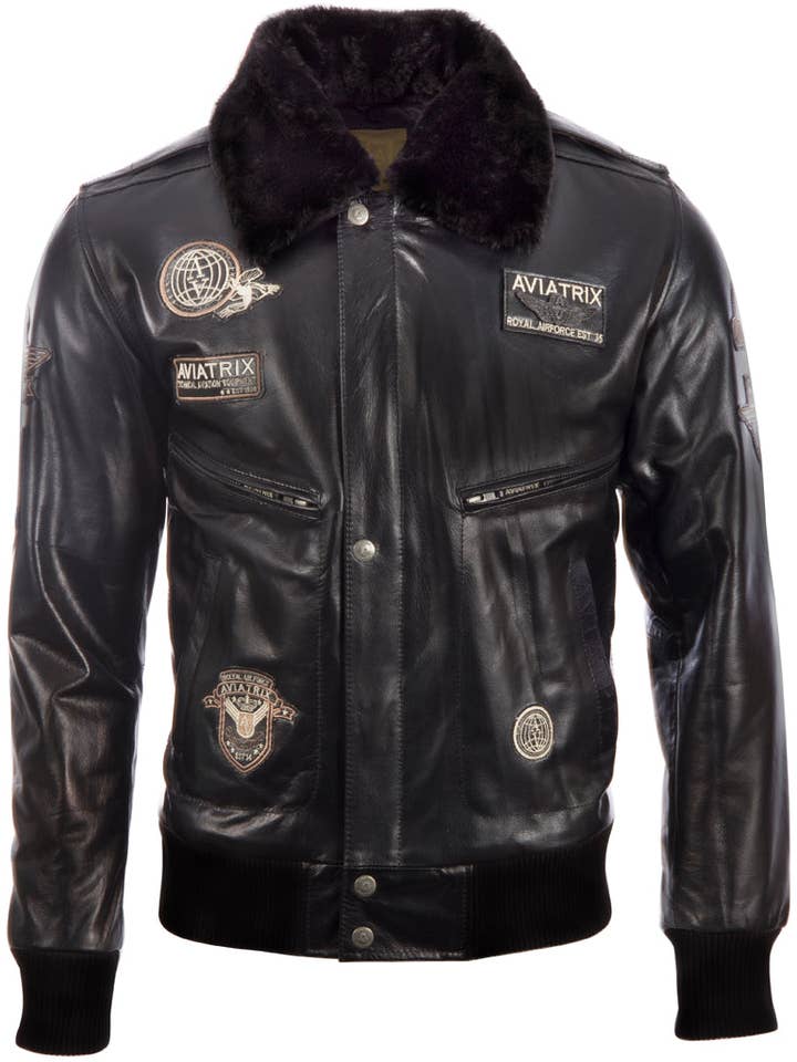 YBOB Men's Air Force Jacket - Black for wholesale by Aviatrix