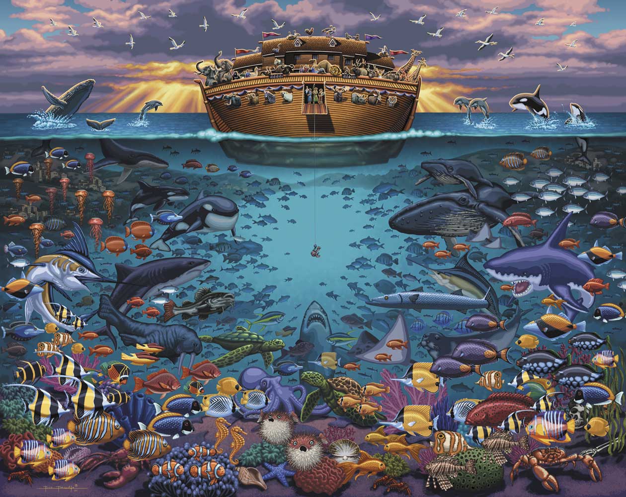 Boardwalk Puzzle Company - Wholesale Puzzle - Adult - Noah's Ark Under the Sea - 1000 Piece1