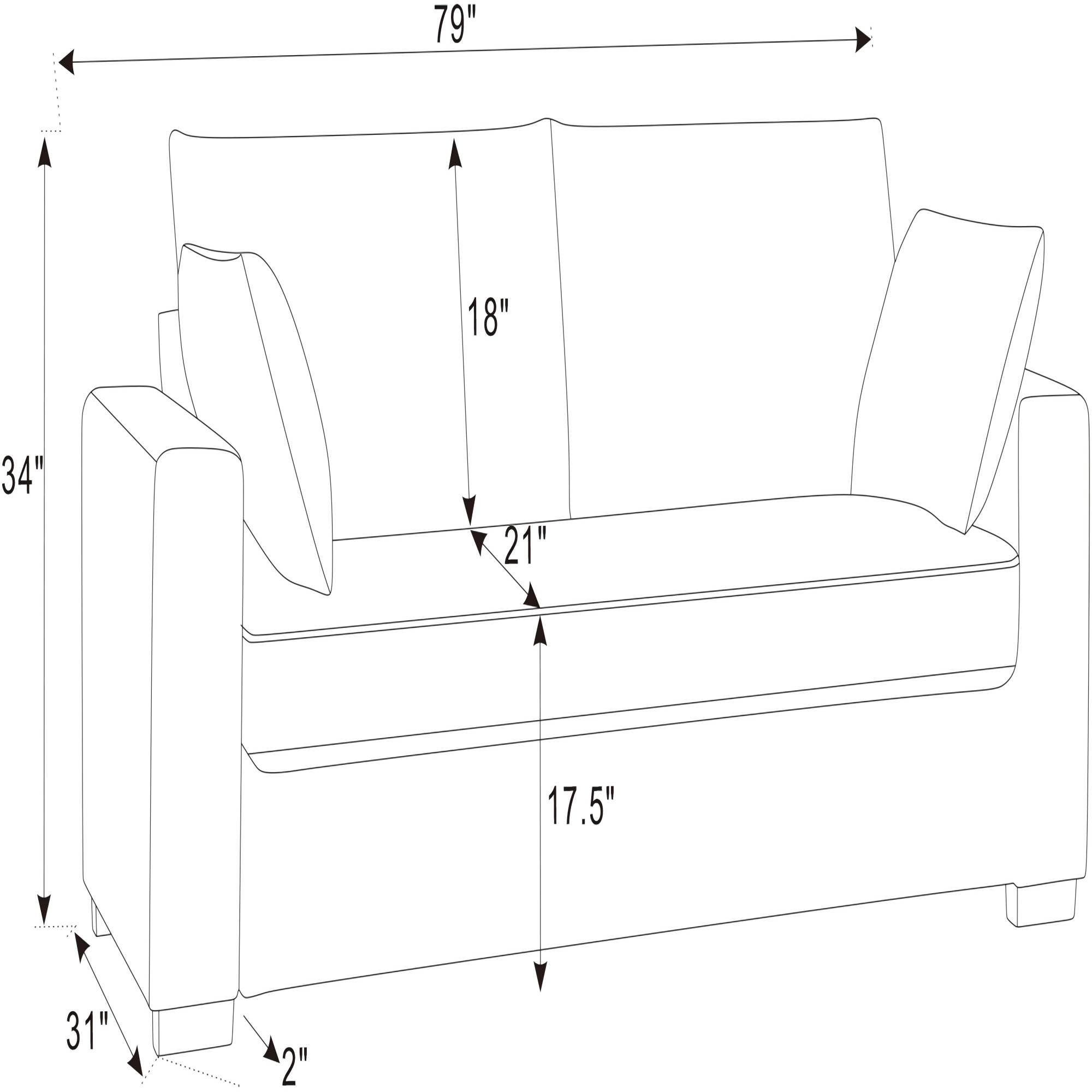 HOMYCASA DESIGN INC - Wholesale Sofa - Coastal Haven Corduroy Sofa with Deep Cushions Neutral Color16