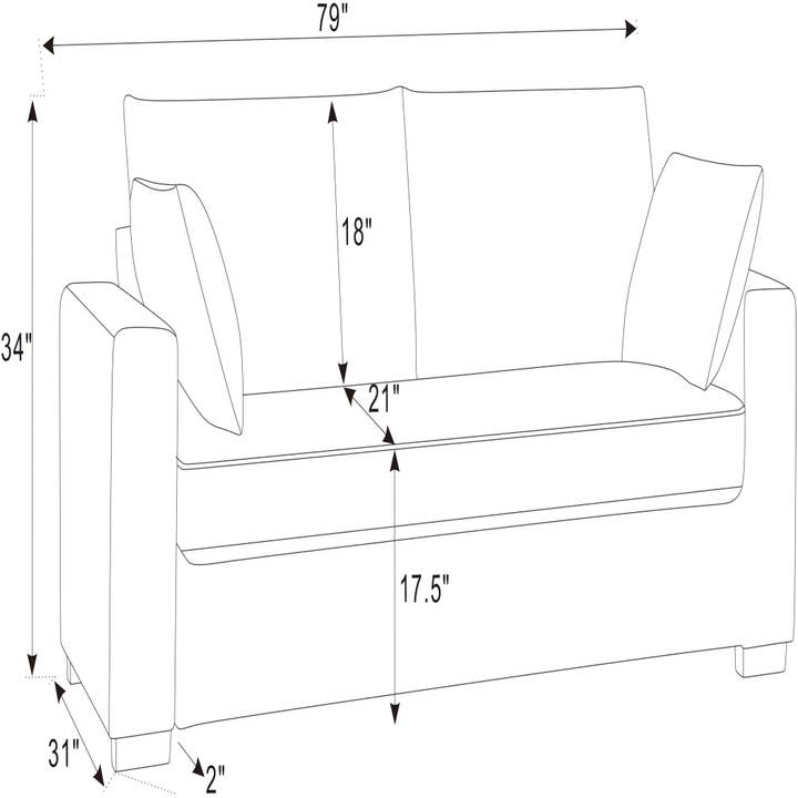 HOMYCASA DESIGN INC - Wholesale Sofa - Coastal Haven Corduroy Sofa with Deep Cushions Neutral Color16