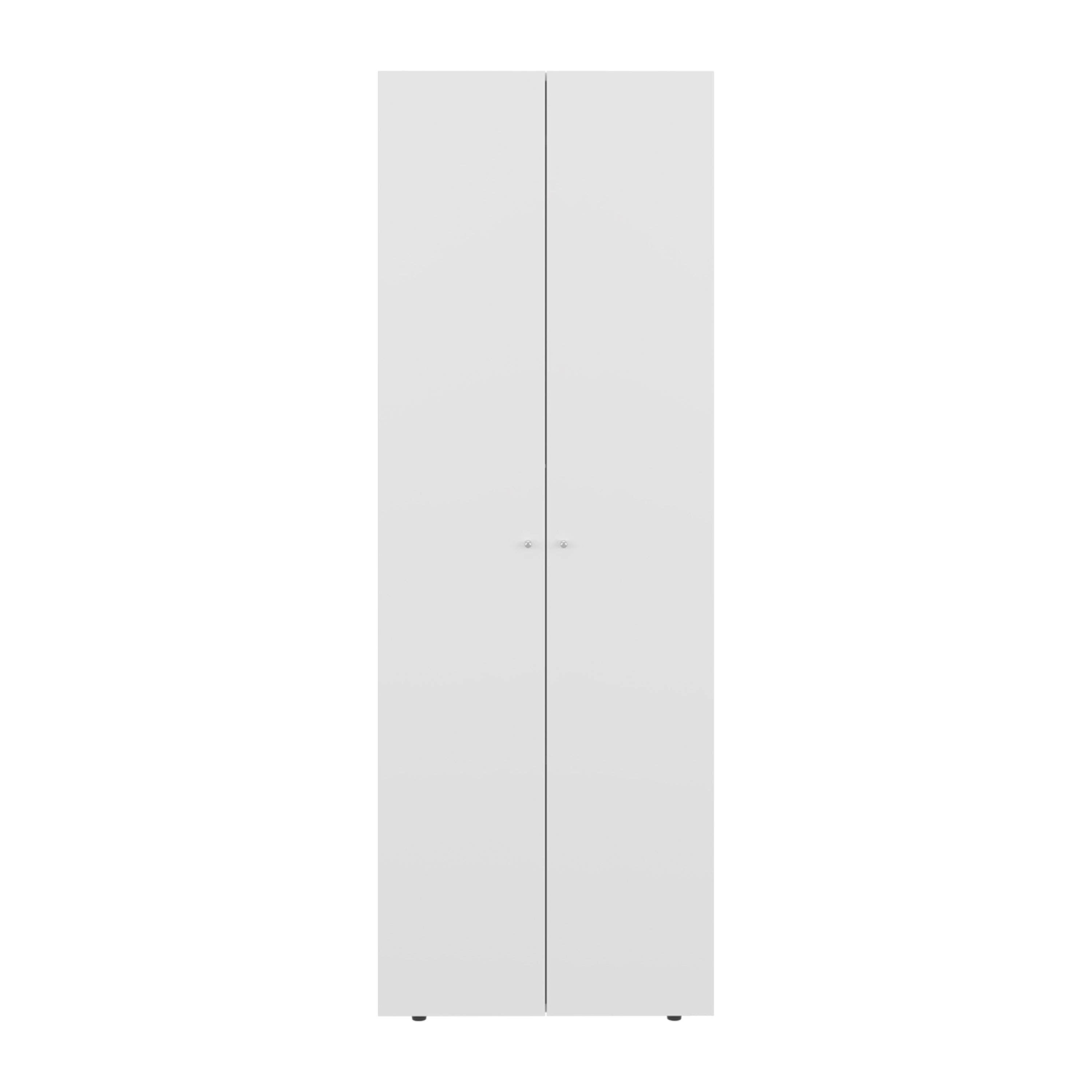 TUHOME FURNITURE - Wholesale Bedroom Furniture - Home 2 Doors Closet System Armoire, Hanging Rod and Storage Shelf, Modern Armoire for Bedroom Organization Storage12
