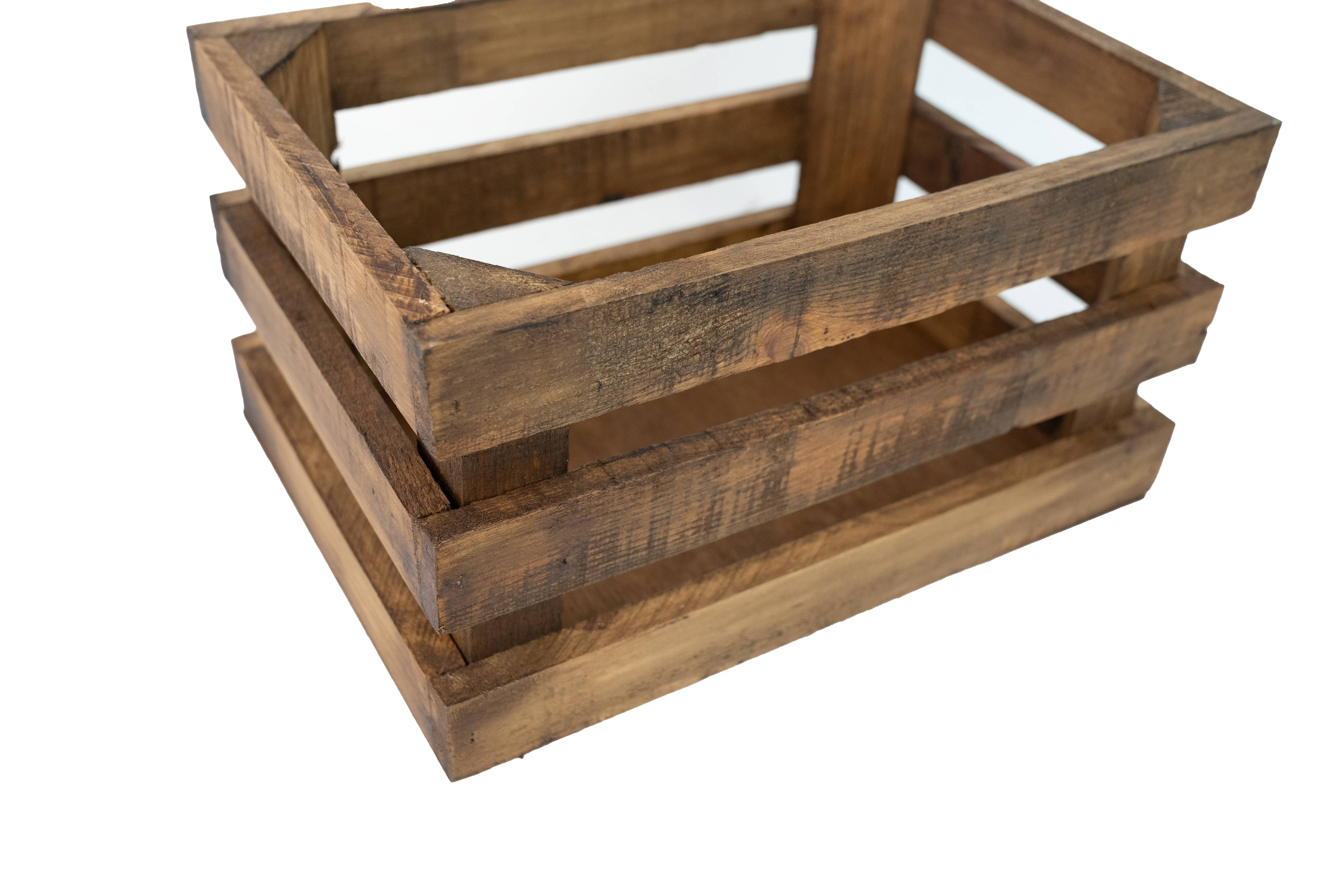 My Amigos Imports - Wholesale Retailer Display - Home & Living - Killian Rustic Wood Crate-Store Display-Set of 3-Brown 6