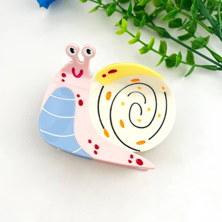 mildstyles - Wholesale Hair Clip - Women's - Happy Mystery Snail Acetate Animal Hair Claw Clip