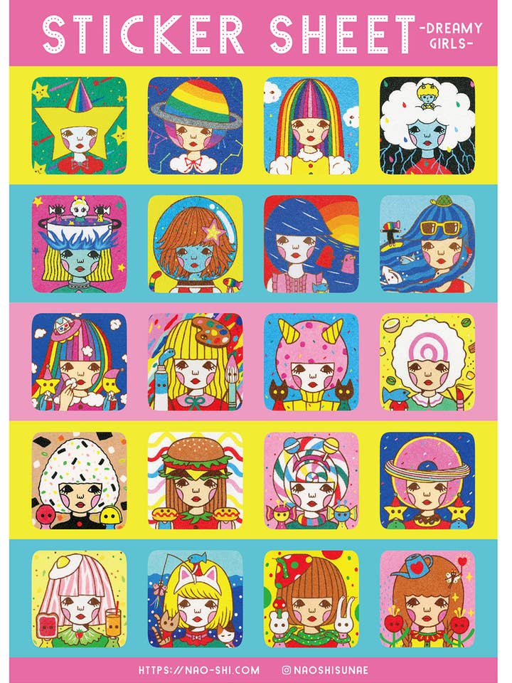 【Sticker Sheet】Fancy Girls for wholesale by Naoshi