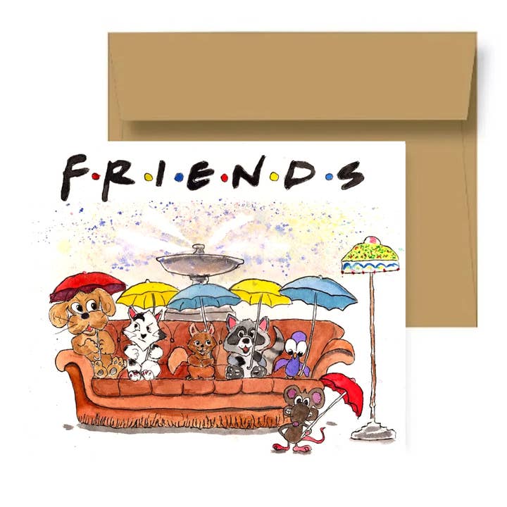 Johnnerdraws - Wholesale Friendship Card - F.R.I.E.N.D.S : I'll be there for you-Handmade Greeting Card