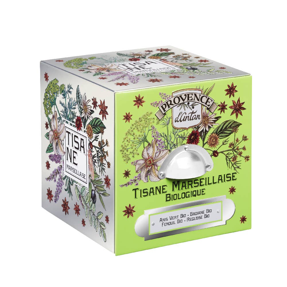 PROVENCE D'ANTAN - Wholesale Health/Detox Tea - Organic Marseillaise Herbal Tea* – Metal Cube 24 sachets